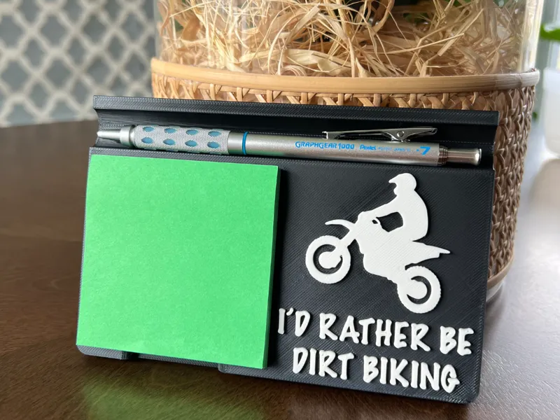 Gift for Dirt Biker - Post It Note Holder