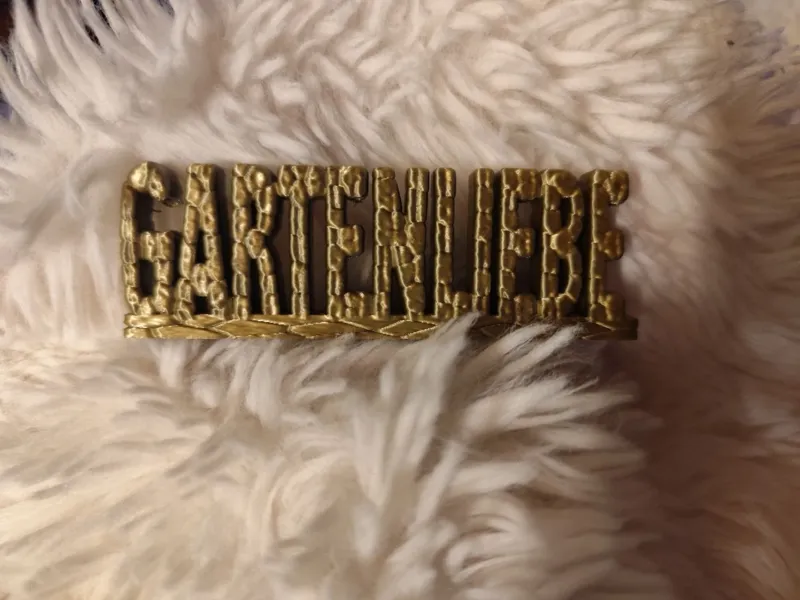 Gartenliebe Schild in Steinoptik