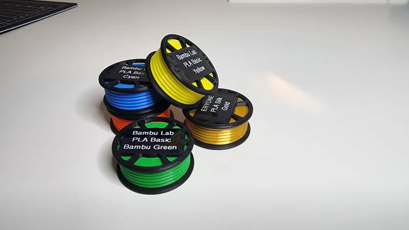 5g Mini Spool Filament Swatch Gridfinity