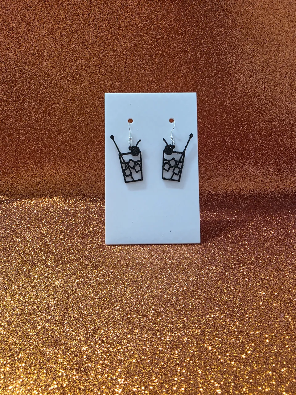 Minimal summer cocktail earrings view 2