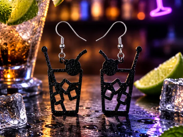 Minimal summer cocktail earrings