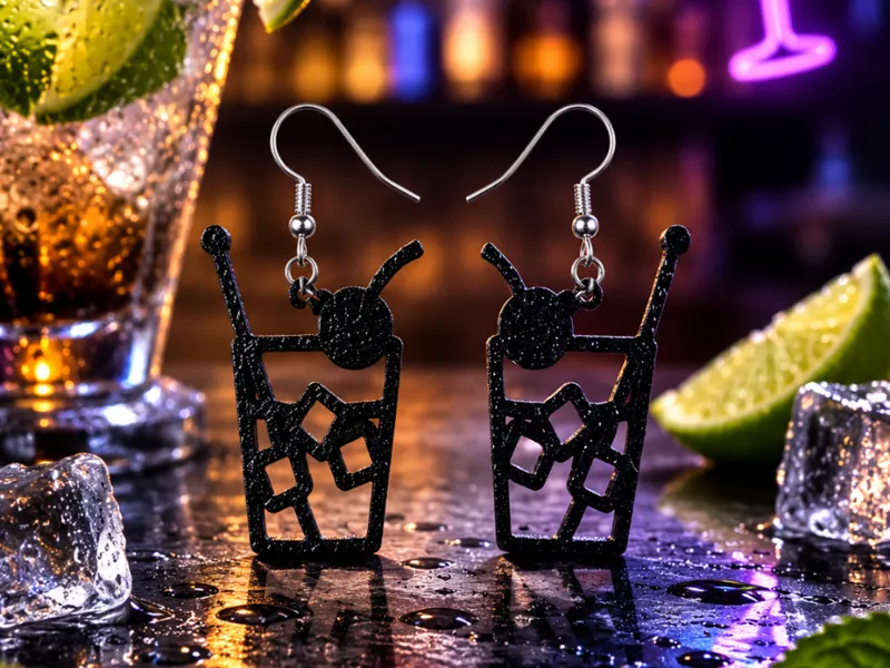 Minimal summer cocktail earrings