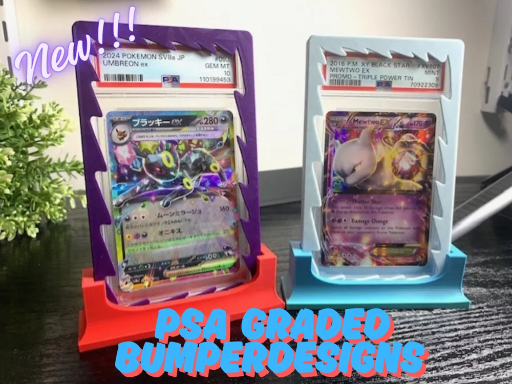 PSA Graded Bumper (Pokemon/Graded Cards) - Free 3D Print Model - MakerWorld PSA Graded Bumper (Pokemon/Graded Cards) - Free 3D Print Model - MakerWorld