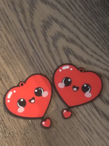 Valentine's Keychain & Earrings view 2
