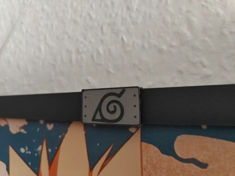 Naruto Konoha Symbol Scroll Mount