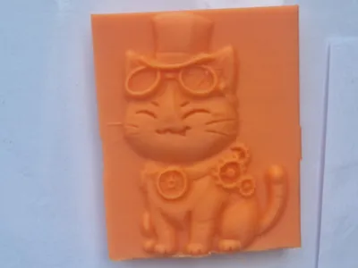 Steampunk Cat as a Refrigerator Magnet