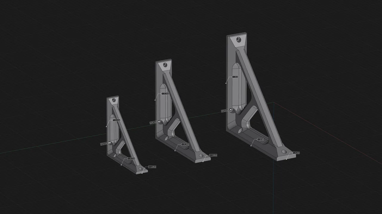 Heavy duty structural shelf brackets, set of 3 view 3