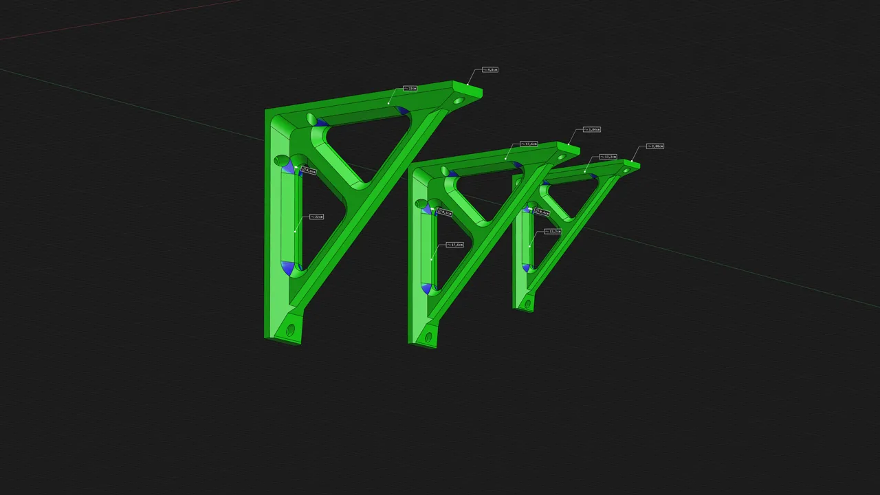 Heavy duty structural shelf brackets, set of 3 view 4