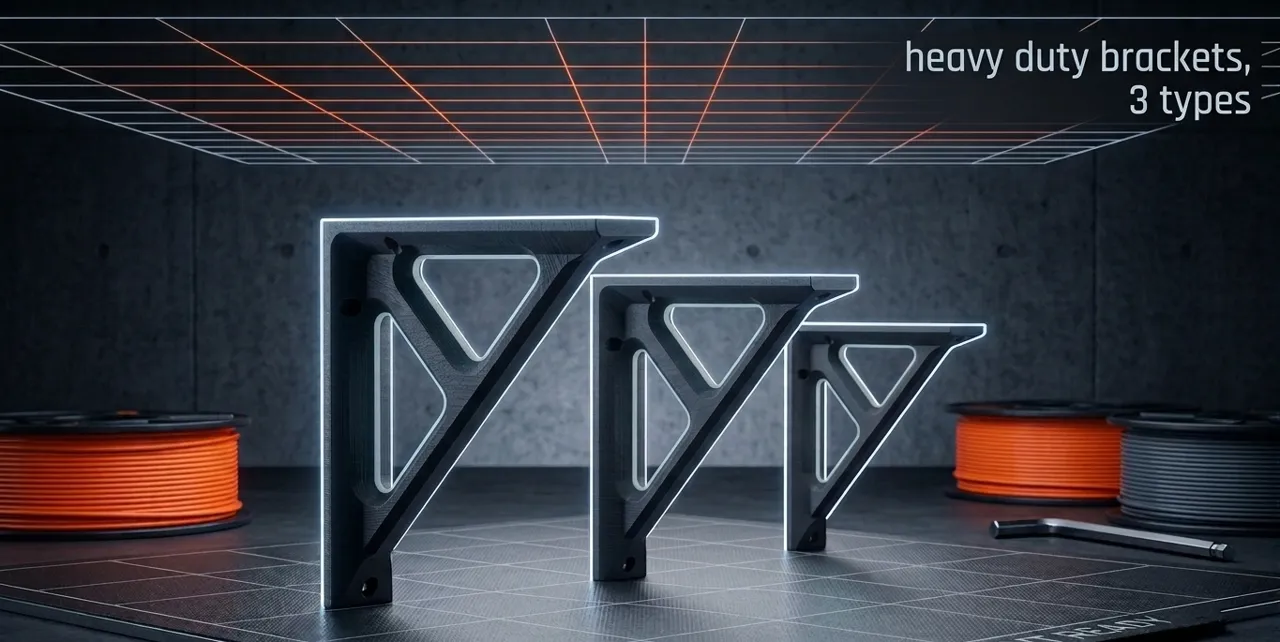 Heavy duty structural shelf brackets, set of 3 view 2