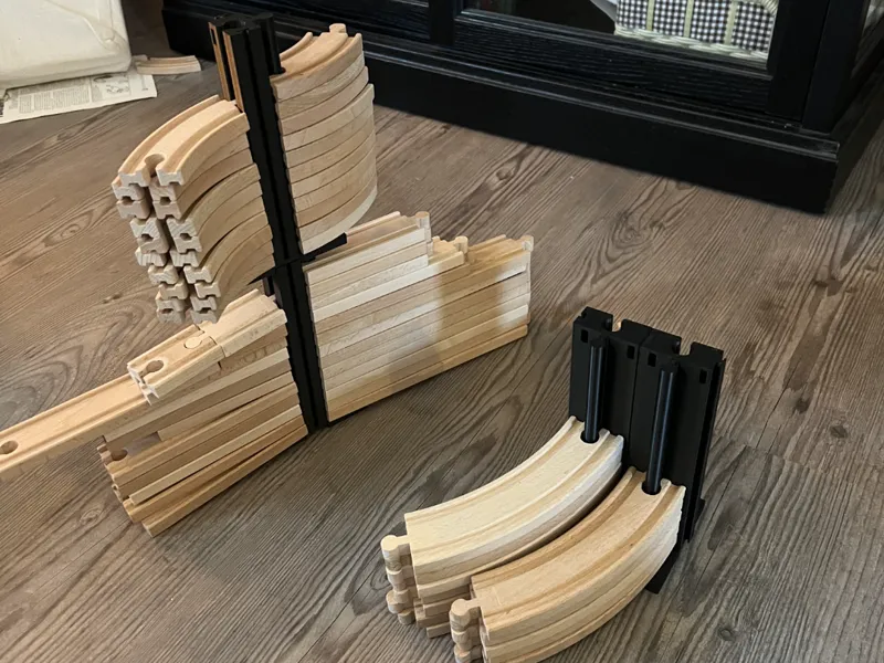 Modular & Stackable Brio Organizer train tracks!