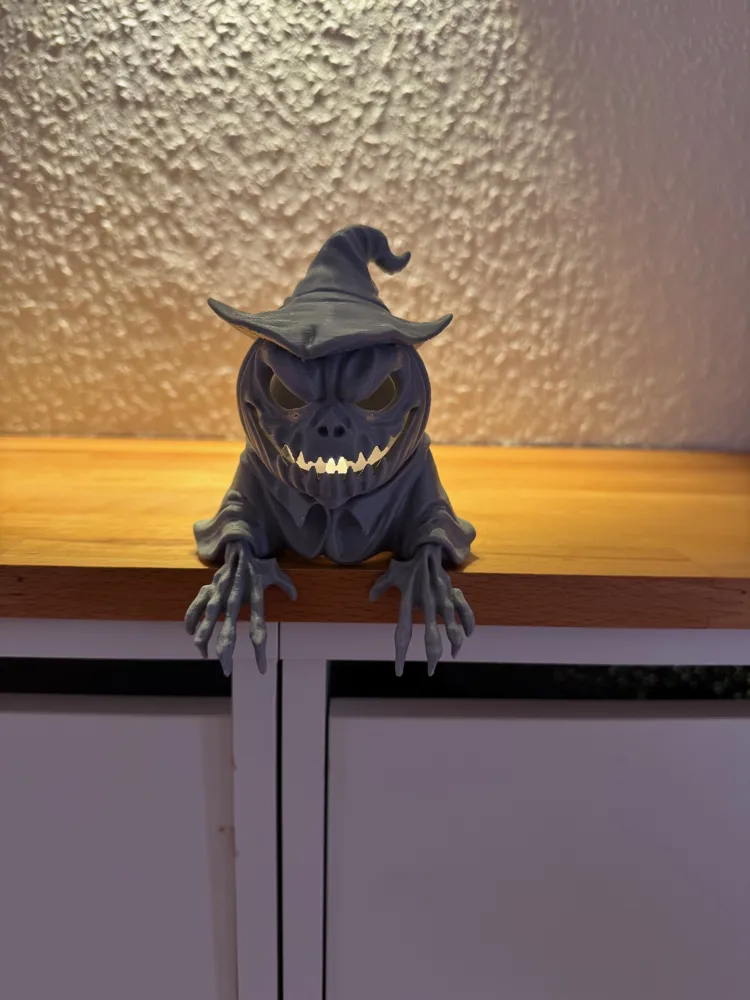 Pumpkin Ghost Battery Tealight Holder Halloween - Free 3D Print Model ...