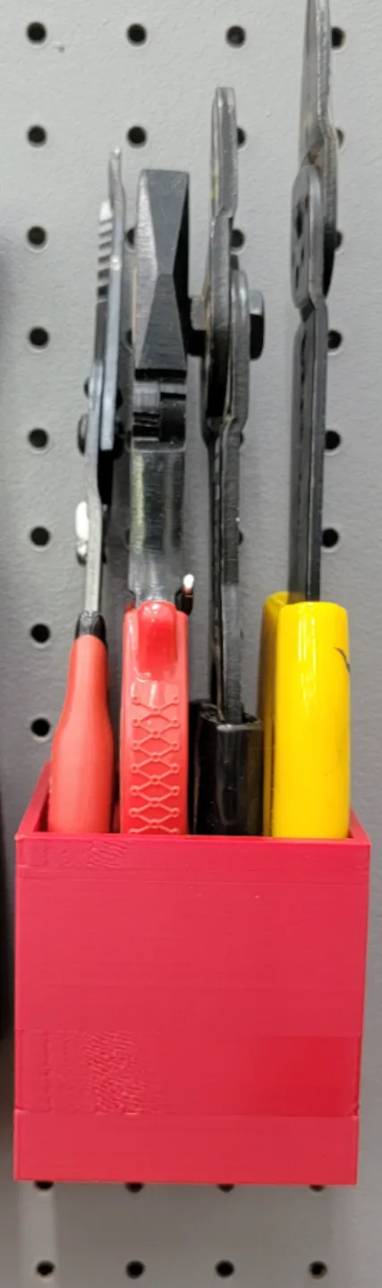 Wire stripper pliers holder for peg board
