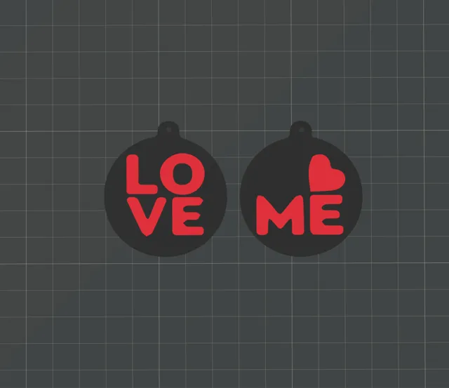 Earrings Love Circle