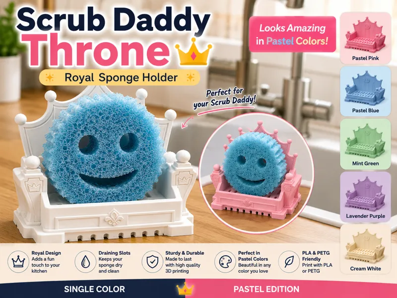 Scrub Daddy Throne | Royal Sponge Holder