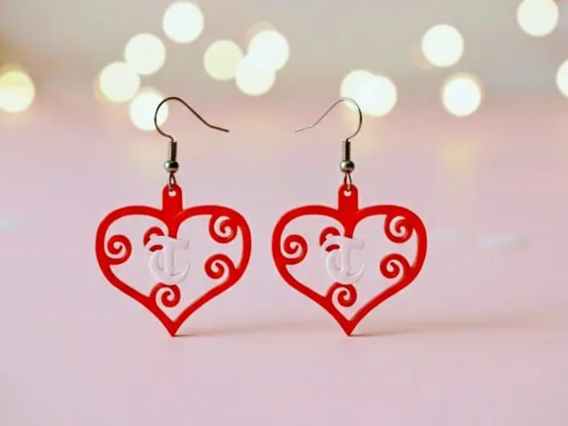 Celtic Style Valentines Day Earrings Custom letter