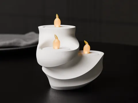 Swirl - LED tea light holder view 3