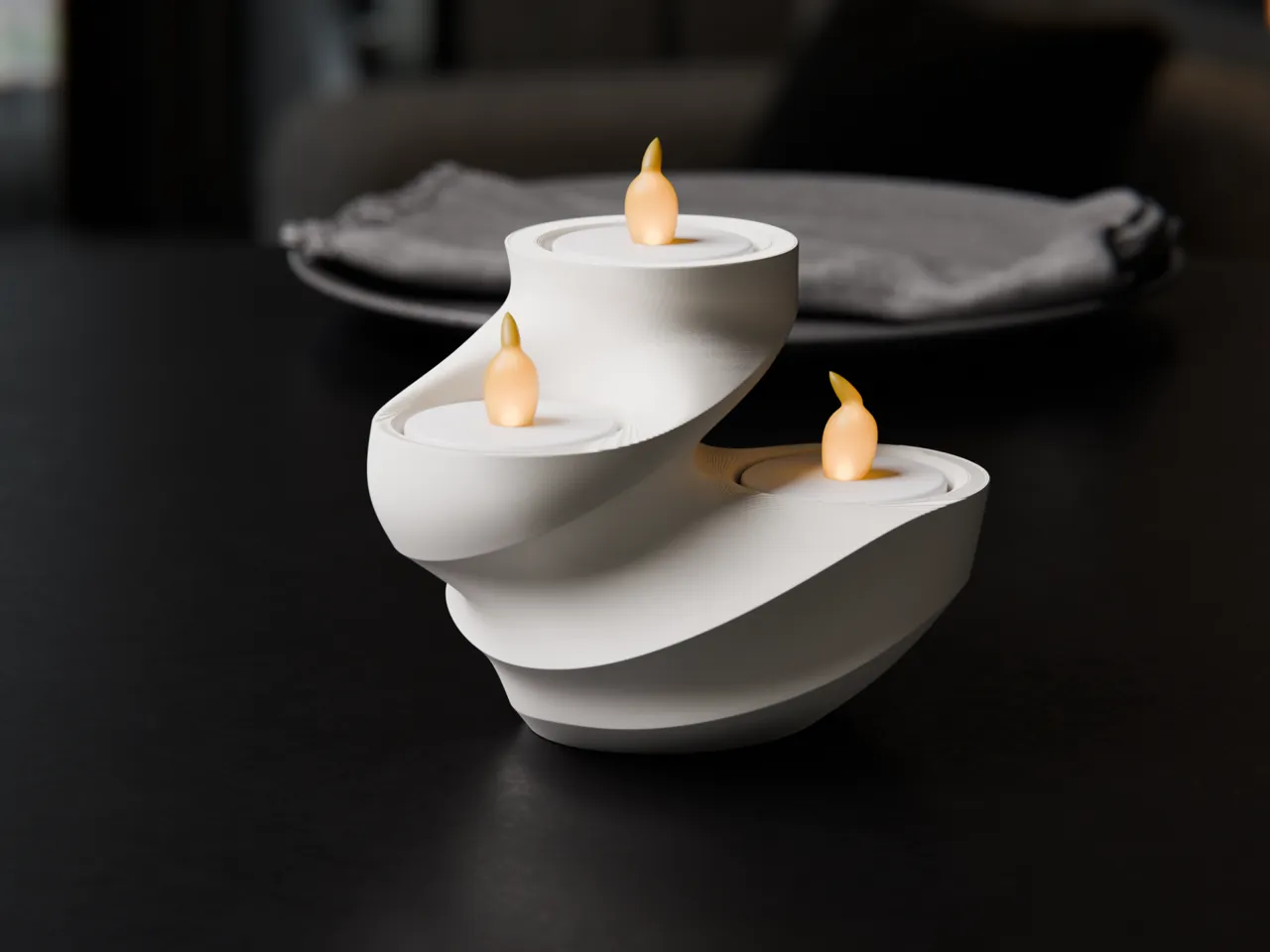 Swirl - LED tea light holder view 2