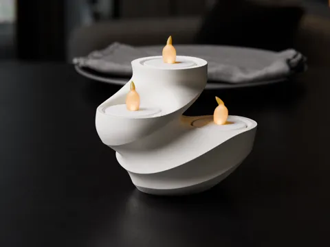 Swirl - LED tea light holder view 2