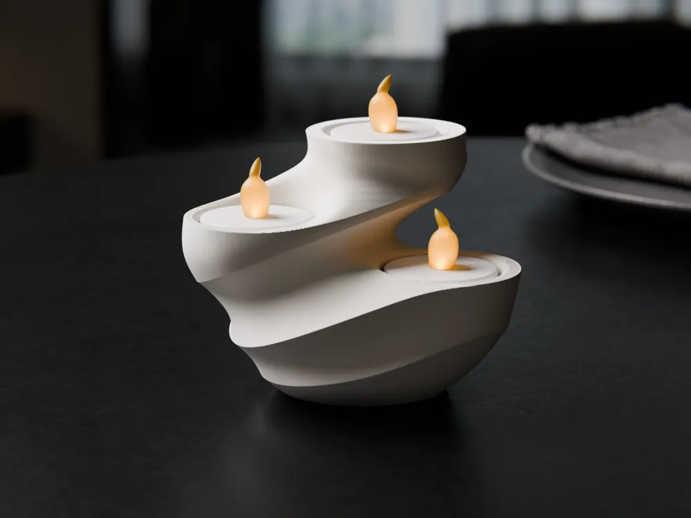 Swirl - LED Theelichthouder