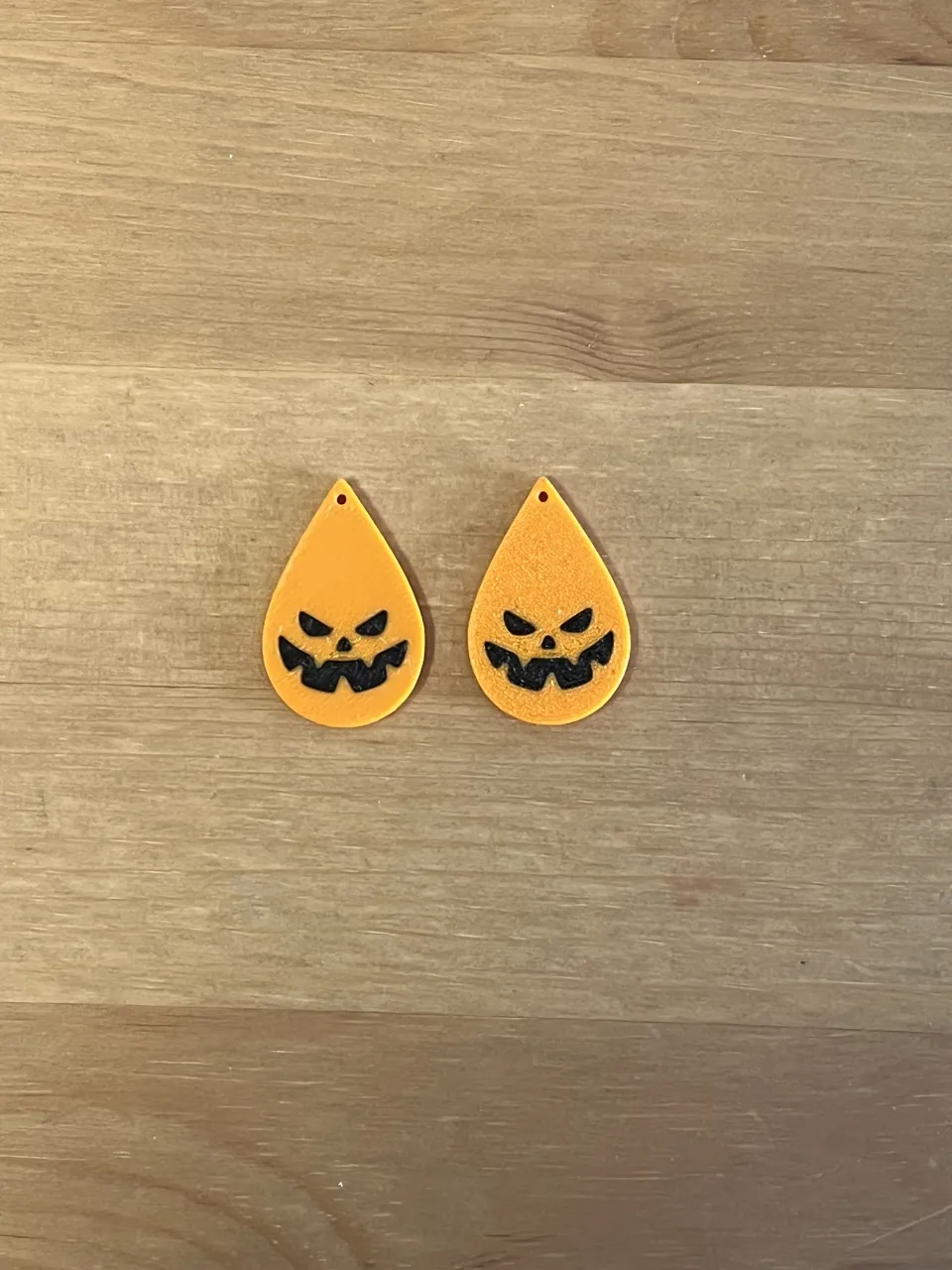pumpkin earrings view 2