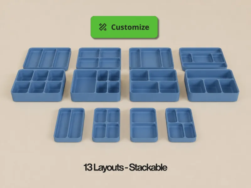 Parametric sorting trays
