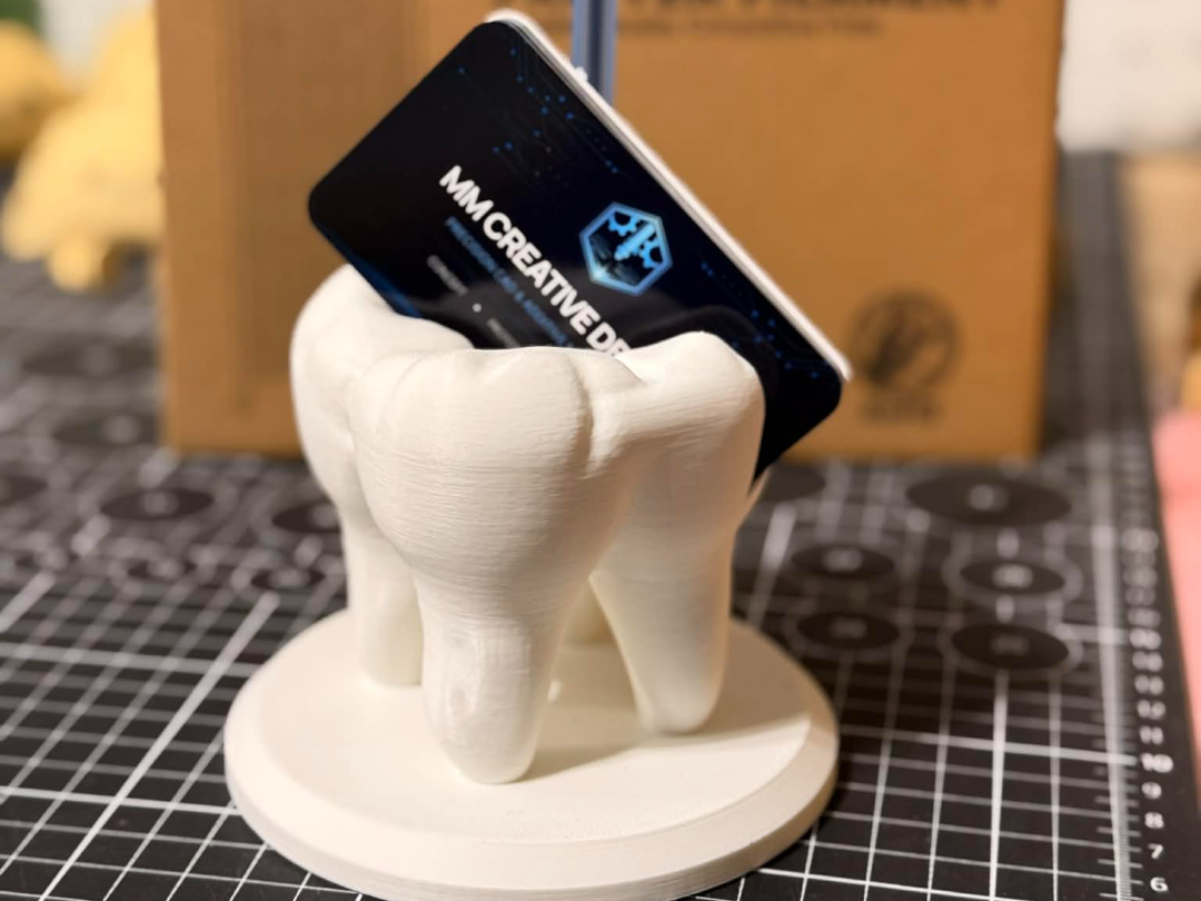 Business Card + Pen Holder - Dentist Tooth Molar