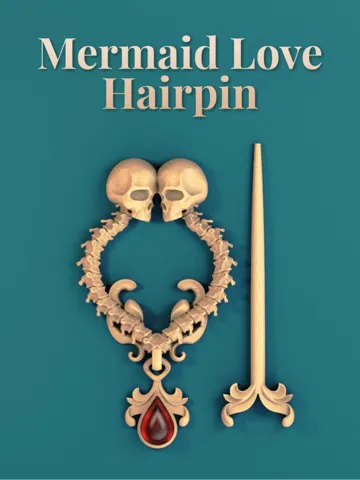 Adorno temático: Mermaid Love - Ring Hairpin — vista de referencia 2