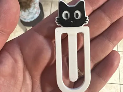 Minimalist Cat Page Marker - 3D Printed Gift