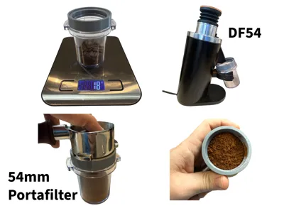 DF54 Dosing Cup to 54mm Portafilter Adapter Funnel