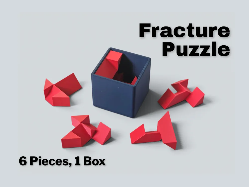 Caja o estuche: Fracture Puzzle - Very Hard 6-Piece Packing Puzzle. Referencia del modelo original.