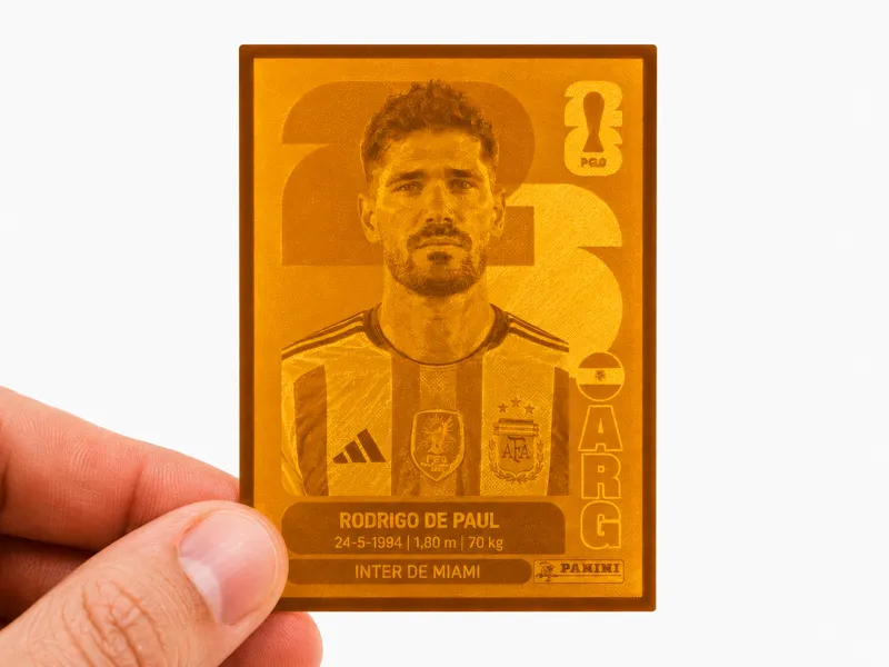 Figurita 3D de Rodrigo De Paul (Album Panini 2026)