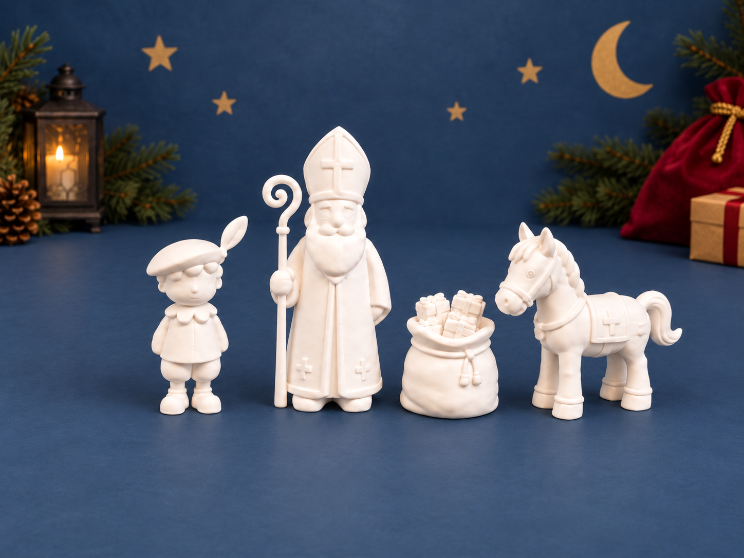Sinterklaas tafereel deel 2 - sint-paard-zak-piet - 1