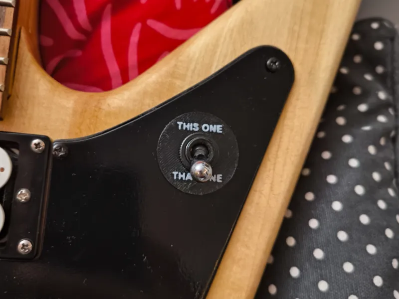 Electric Guitar Toggle Switch Plate - Customisable