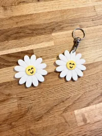 Daisy fidget spinner - keyring with face