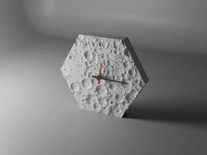 Hexagon Moon Clock