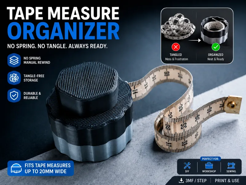 Tape Measure Organizer – Tangle-Free Storage