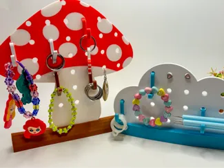 Desktop Pegboard - Amanita & Cloud