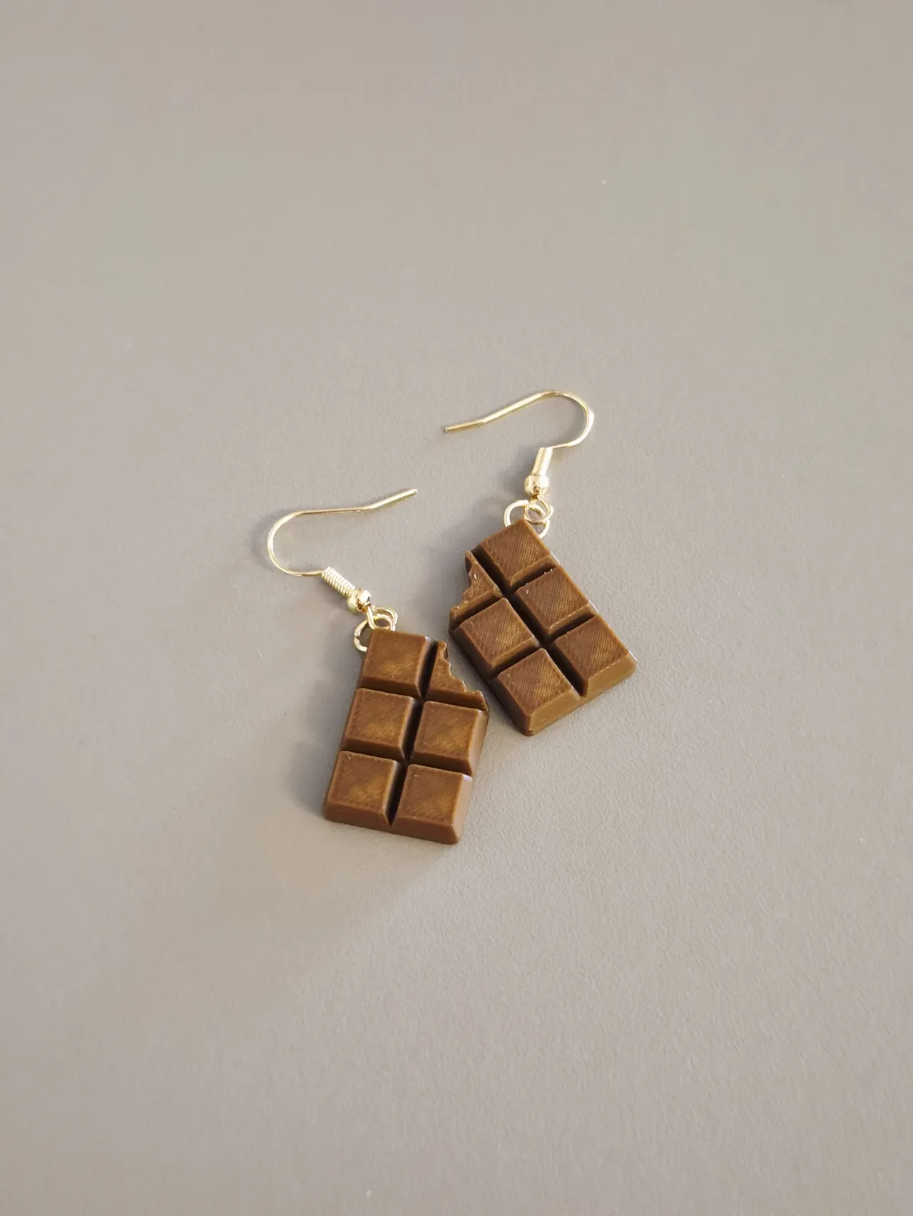 Chocolate earrings view 2