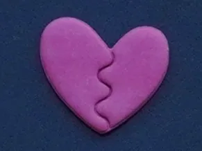 Broken Heart Polymer Clay Cutter Earrings Necklace