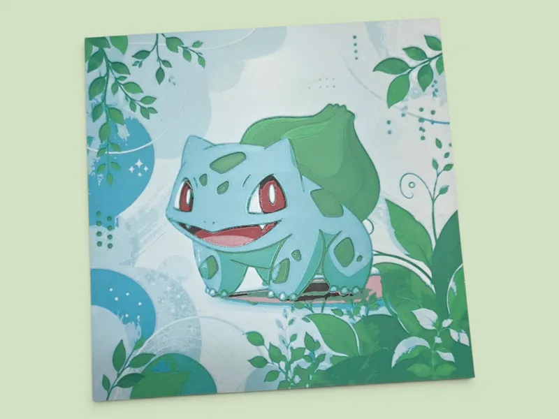 Bulbasaur 200mm by 200mm hueforge