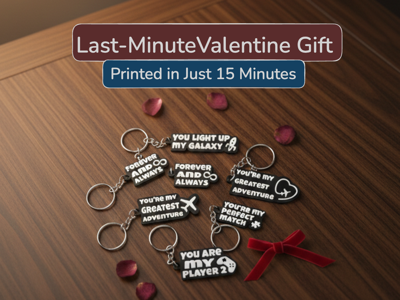 Valentine Love Keychains – Collection of 6 