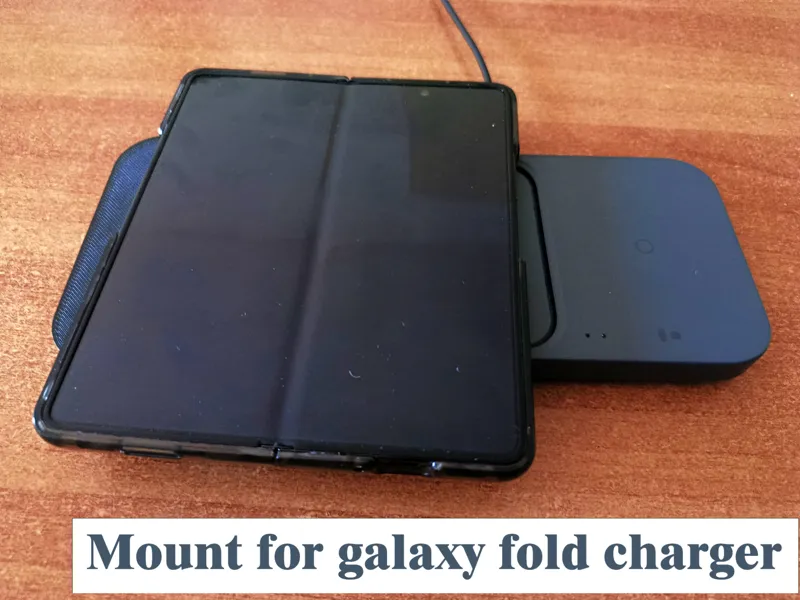 Mount for samsung galaxy fold wireless charger