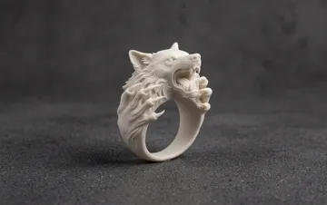 Modelo para impresión 3D: 怒吼巨狼利爪戒指,通用内径尺寸 — vista de referencia 4