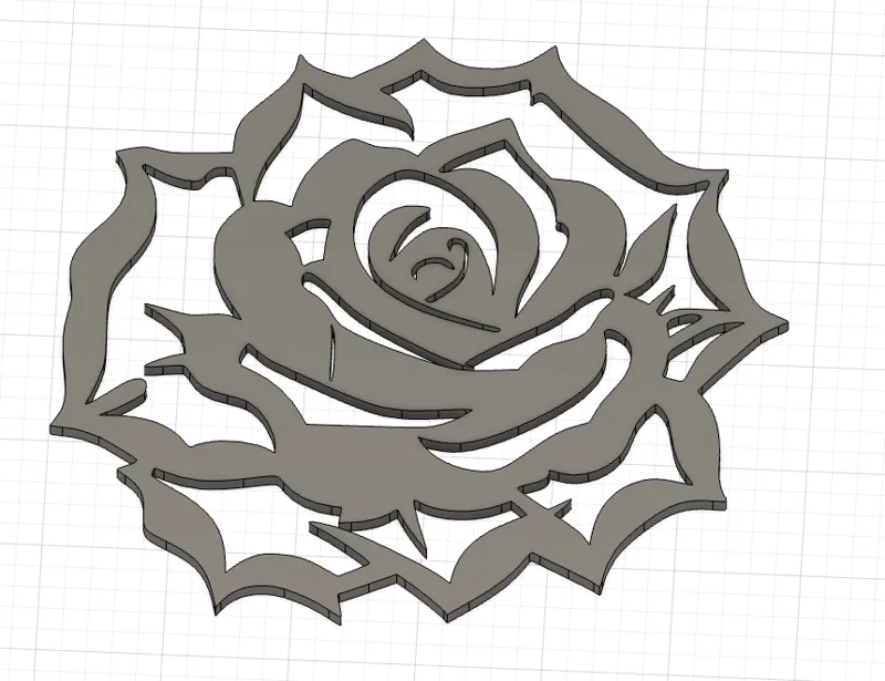 Stencil Rose Valentine's Day