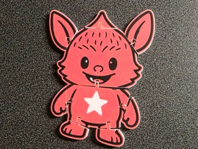 Pink baby monster flexitoy
