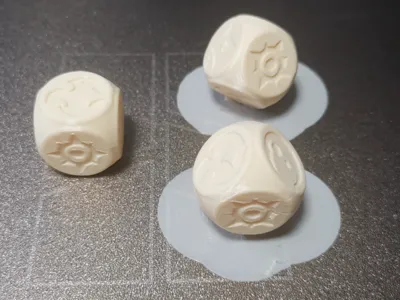 Zero Zone Divination Dice (Only 5g of filament needed to print one)