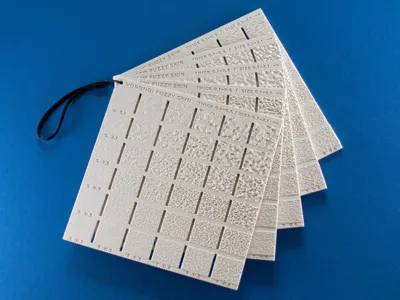 Fuzzy Skin Test – Sample Plates – 5 Pattern Types