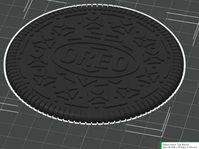 Oreo Coaster - Scaled to 100mm