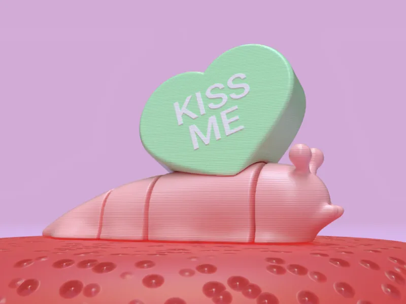 Valentine's Message Snail - Easy, Articulated toy
