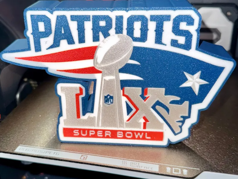 Patriots Super Bowl LX Light Box